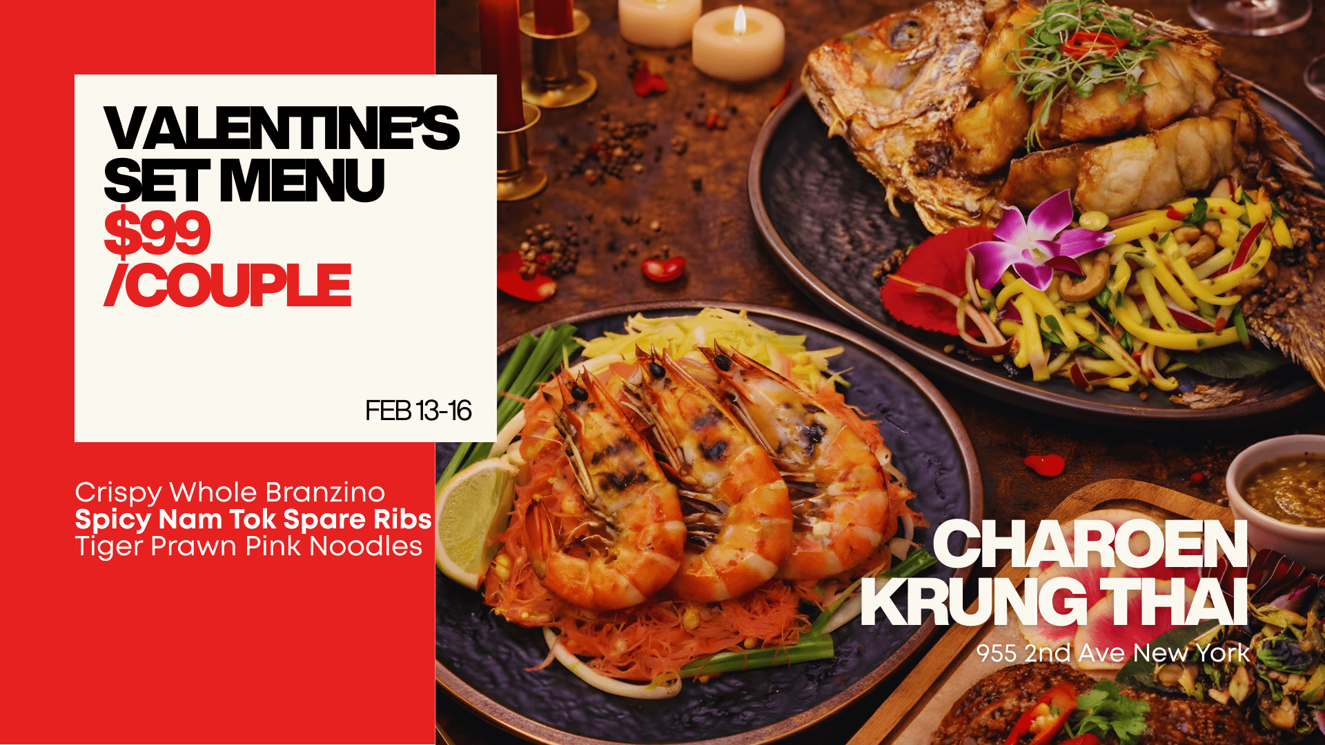 Charoen Krung Thai — Valentine’s Set Menu